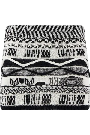 LANEUS Falda corta con logo en intarsia