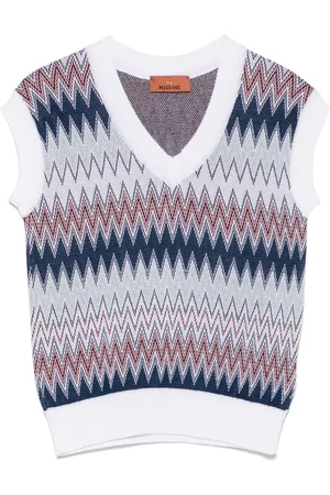 Missoni Chaleco entretejido en zigzag