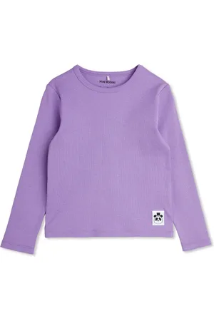 Mini Rodini Playera de canalé de manga larga