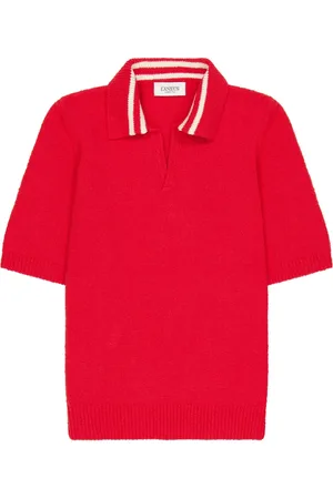 LANEUS Playera tipo polo tejida