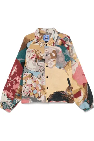 KIDSUPER STUDIOS Chamarra con motivos en jacquard