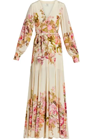 HEMANT AND NANDITA Vestido midi con estampado floral