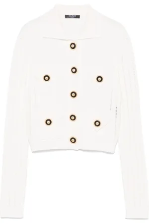 Balmain Cárdigan tejido de canalé
