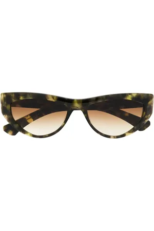 Christian Roth Lentes de sol cat eye con efecto de carey