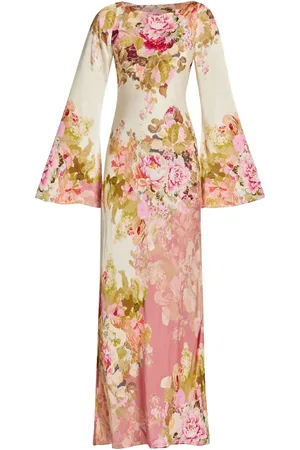 HEMANT AND NANDITA Vestido midi con estampado floral