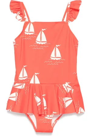 Mini Rodini Traje de baño con veleros estampados