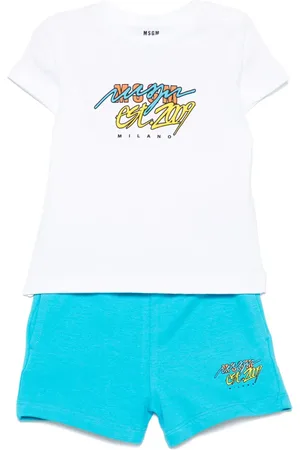 Msgm Set de shorts y playera en algodón