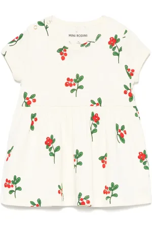 Mini Rodini Vestido manga corta con estampado de arándanos