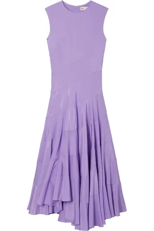 Tory Burch Vestido midi con detalle de pliegues