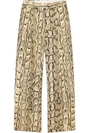 DRIES VAN NOTEN Pantalones palazzo con motivo en jacquard