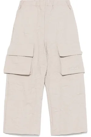 DOUUOD KIDS Pants cargo con efecto arrugado
