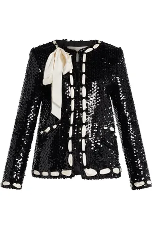 LOVESHACKFANCY Chamarra con lentejuelas