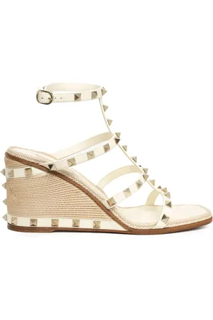 VALENTINO GARAVANI Sandalias Rockstud con cuña de 80mm