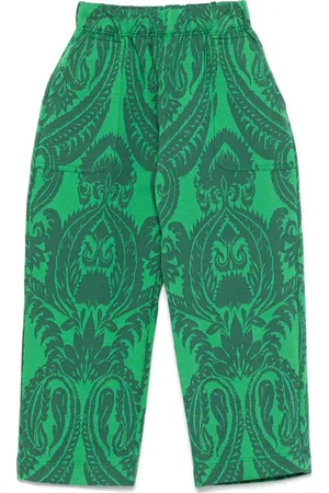 Etro Pantalones con motivo de cachemira en jacquard