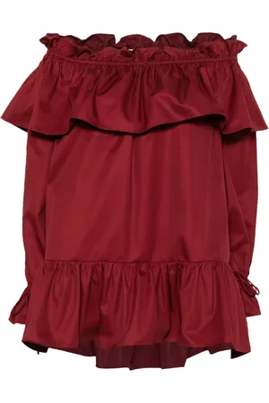 Saint Laurent Vestido corto con volantes