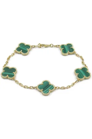 Van cleef Pulsera Alhambra en oro amarillo de 18kt con malaquita 2010