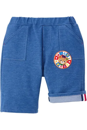 Miki House Shorts con parche de oso