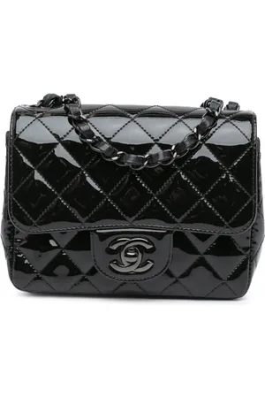 CHANEL Bolsa crossbody Mini Square Classic Patent So Black Single Flap 2021- 2024