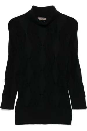 Issey Miyake Suéter texturizado con cuello de tortuga 1980