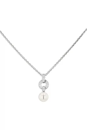 Cartier Collar Himalia en oro blanco de 18kt con diamante y perlas 1990 de archivo