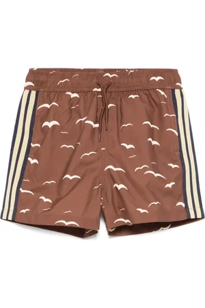 Mini Rodini Shorts de playa con gaviotas estampadas