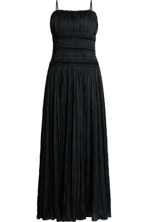 AJE Vestido midi con detalle fruncido