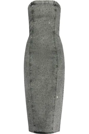 Gestuz Vestido midi de mezclilla
