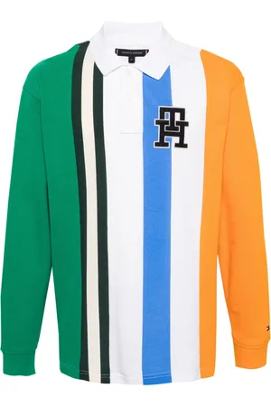 Tommy Hilfiger Playera tipo polo de piqué con motivo de rayas
