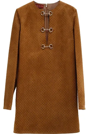 Gucci Vestido corto de gamuza