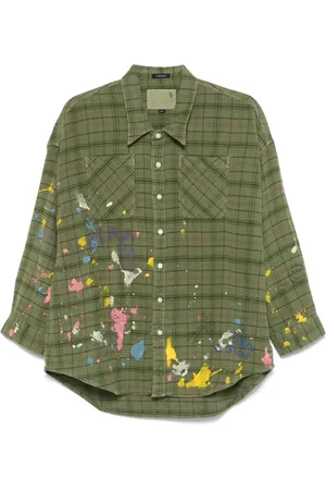 R13 Camisa con salpicaduras de pintura