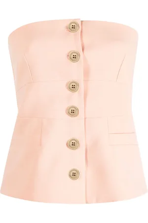 Pinko Top strapless con botones