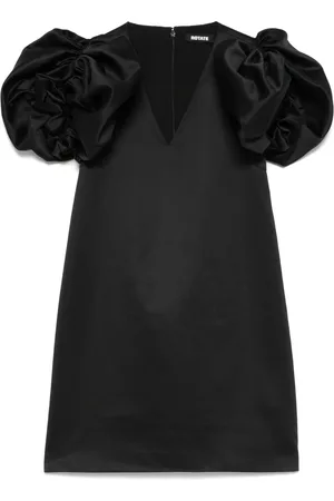 ROTATE Vestido corto acampanado de satén