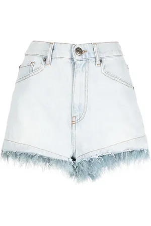 Twin-Set Shorts de mezclilla con ribete
