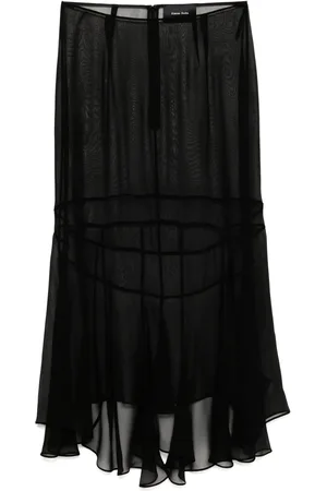 Simone Rocha Falda midi con múltiples costuras