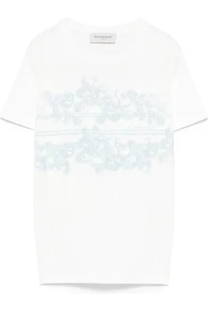 Ermanno Firenze Playera con detalles de cristal
