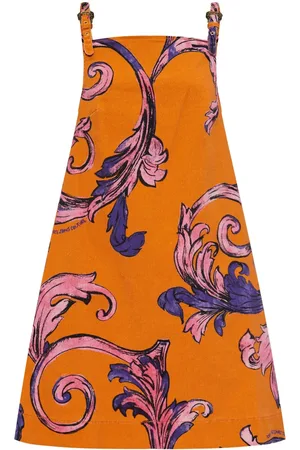 VERSACE Vestido midi con diseño acampanado