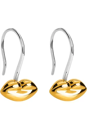 TANE México 1942 Aretes Bésame Solitaire bañados en oro vermeil de 23kt y plata de ley