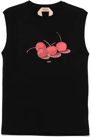 Nº21 Camiseta con cerezas estampadas