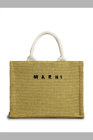 Marni Tote entretejida con logo bordado