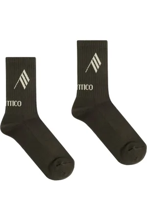 The Attico Calcetines con logo en intarsia