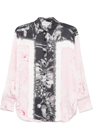 Ermanno Firenze Camisa satinada con estampado floral