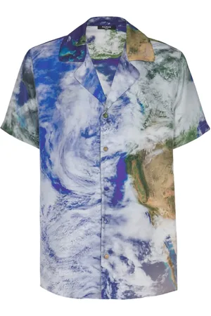 Balmain Camisa con estampado Earth
