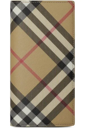 Burberry Cartera plegable con motivo de cuadros