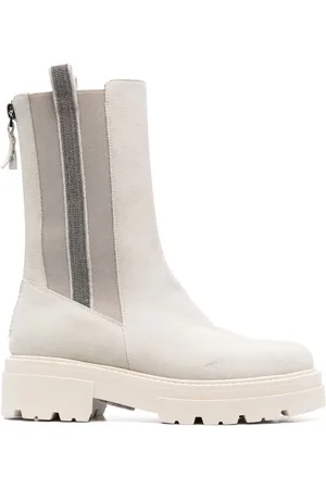 Fabiana Filippi Botas con gamuza con suela gruesa 45mm