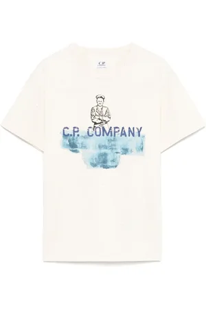 C.P. Company Playera con logo estampado