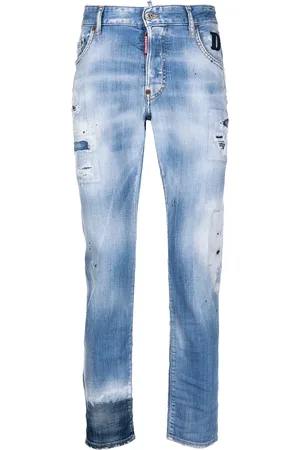 Dsquared2 Jeans rectos con detalles rasgados