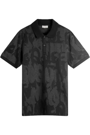 Alexander McQueen Playera tipo polo Graffiti