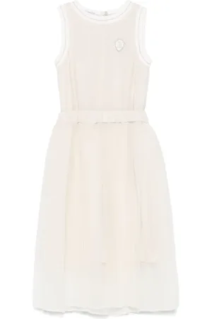 Brunello Cucinelli Vestido sin mangas plisado
