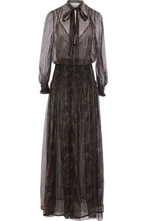 Saint Laurent Vestido con motivo abstracto