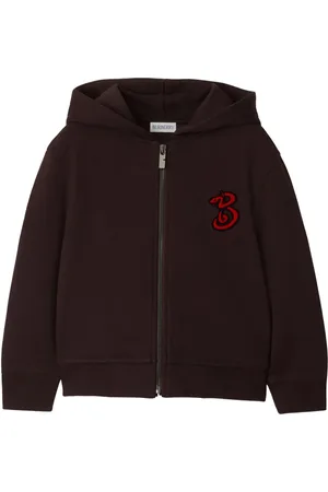 Burberry Hoodie con parche del logo y cierre